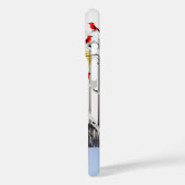 冬の喜び – スカーフの猫樺の木ツリー深紅色 Case-Mate iPhoneケース (裏面 / 左)