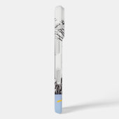 冬の喜び – スカーフの猫樺の木ツリー深紅色 Case-Mate iPhoneケース (裏面 / 右)