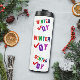 冬の喜び – Cozy カラフル Letters タンブラー