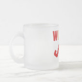 冬の喜び – Cozy カラフル Letters フロストグラスマグカップ (左)