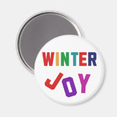 冬の喜び – Cozy カラフル Letters マグネット (正面/裏面)