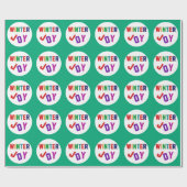 冬の喜び – Cozy カラフル Letters ラッピングペーパー (フラット)