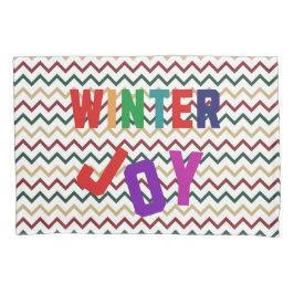 冬の喜び – Cozy カラフル Letters 枕カバー