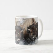 冬の回復力: Bison Coffee Mug コーヒーマグカップ (正面右)