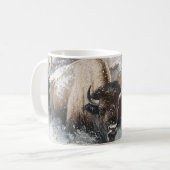 冬の回復力: Bison Coffee Mug コーヒーマグカップ (正面左)