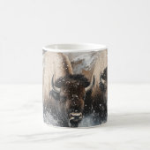 冬の回復力: Bison Coffee Mug コーヒーマグカップ (中央)