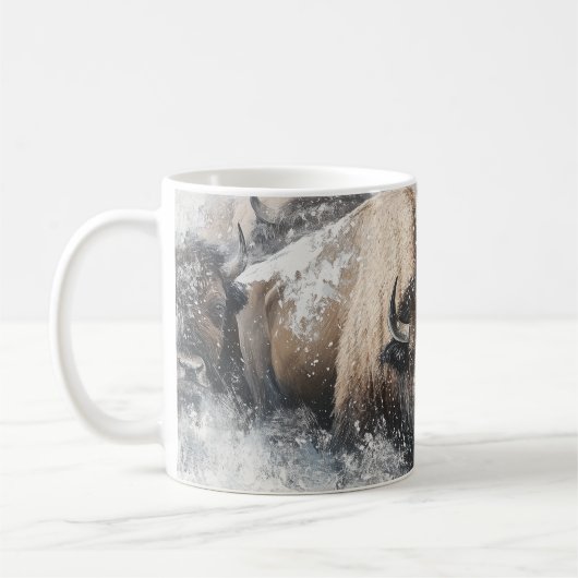 冬の回復力: Bison Coffee Mug コーヒーマグカップ (左)