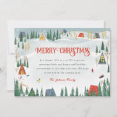 冬の図解入りの、写真付きのシーンの写真バック シーズンカード (正面)