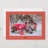 冬の図解入りの、写真付きのシーンの写真バック シーズンカード (裏面)