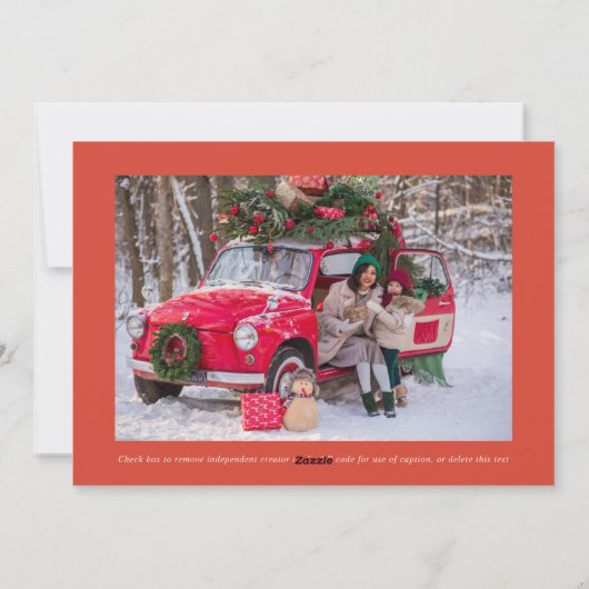 冬の図解入りの、写真付きのシーンの写真バック シーズンカード (裏面)