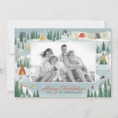 冬の図解入りの、写真付きのシーンの写真 シーズンカード (正面)