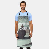 冬の国の風景 エプロン (着用した状態)