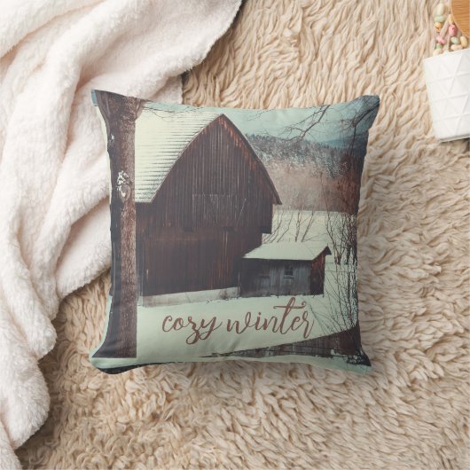 冬の国の風景 クッション (ブランケット)
