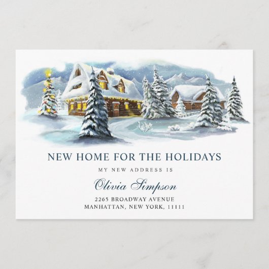 冬の国エレガントのクリスマス移動 案内状 (正面)