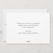 冬の国エレガント土のクリスマスグリーティング シーズンカード (裏面)