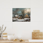 冬の国、寒い朝のアーカイブPr ポスター (キッチン)