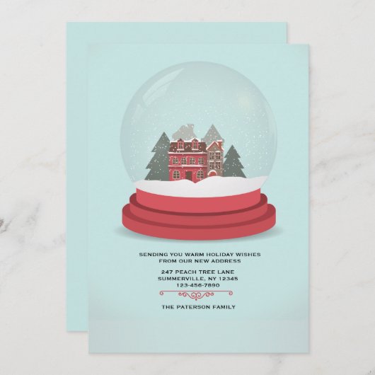 冬の地球の動きのお知らせ シーズンカード (正面/裏面)