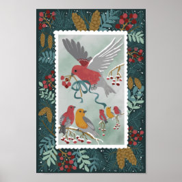 冬の地球歌の緑のポスター ポスター