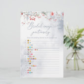 冬の埃っぽい青いブライダルシャワー絵文字 (スタンド正面)