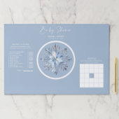 冬の埃っぽい青い水の色ベビーシャワーゲーム ペーパーパッド (インサイチュ)