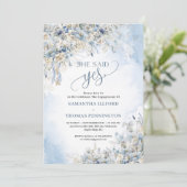 冬の埃っぽい青い花アイボリーバラ彼女はyesと言った 招待状 (スタンド正面)