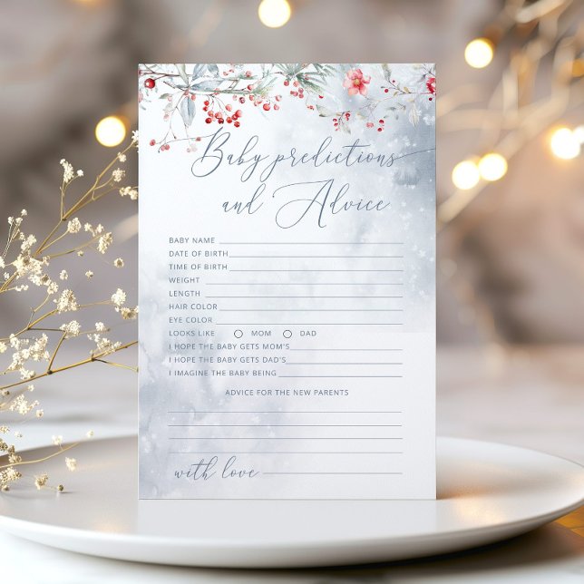 冬の埃っぽい青の予測とアドバイスカード (クリエイターアップロード済み)