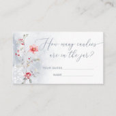 冬の埃っぽい青キャンディゲームの数 エンクロージャーカード (正面)