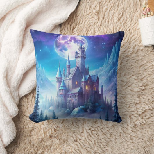 冬の城 クッション (ブランケット)