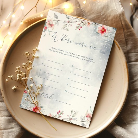 冬の塵の青どこ我々ブライダルシャワーゲーム