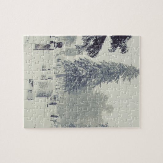 冬の墓地 ジグソーパズル (横)