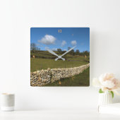 冬の壁 スクエア壁時計 (ホーム)