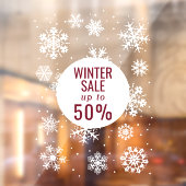 冬の売り上げ，雪片大 ウィンドウサイン (シート2)