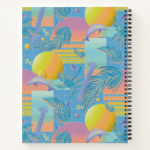 冬の夏の霧雨の夕日とヤシの木 ノートブック (裏面)