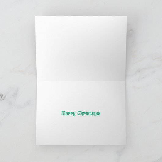 冬の夕方のクリスマスのキャンディストア カード (内部)