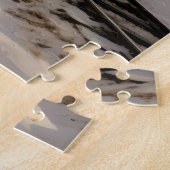 冬の夕日と列車 ジグソーパズル (側面)