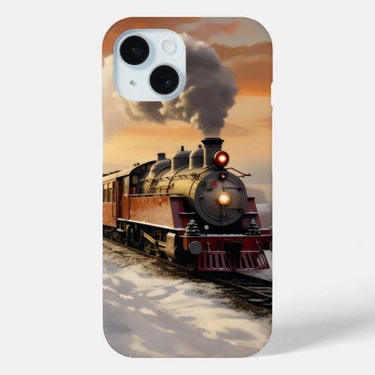 冬の夕日と列車 Case-Mate iPhoneケース (裏面)