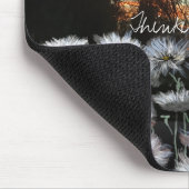 冬の夕日に向かって美しく新鮮なデイジー マウスパッド (コーナー)