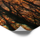 冬の夕日のポスター ポスター (角)