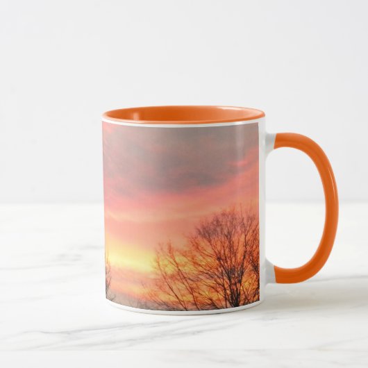冬の夕日のマグカップ マグカップ (右)
