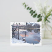 冬の夕日の日 ポストカード (スタンド正面)