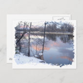 冬の夕日の日 ポストカード (正面/裏面)