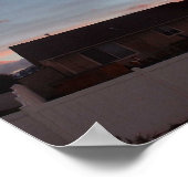 冬の夕日 ポスター (角)