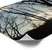 冬の夕日 ポスター (角)