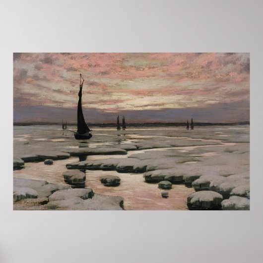 冬の夕日 ポスター (正面)