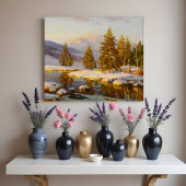 冬の夕日 ポスター