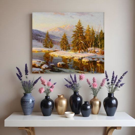 冬の夕日 ポスター