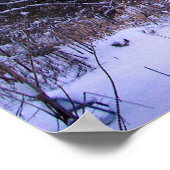 冬の夕日 ポスター (角)