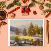 冬の夕日 ポストカード