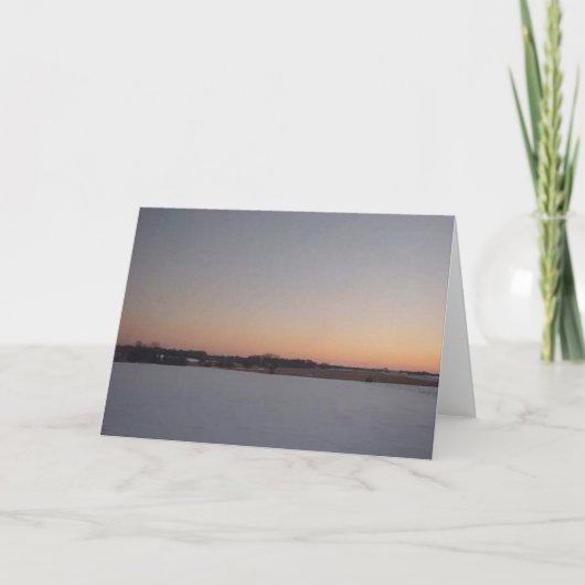 冬の夕日# 1 カード (正面)