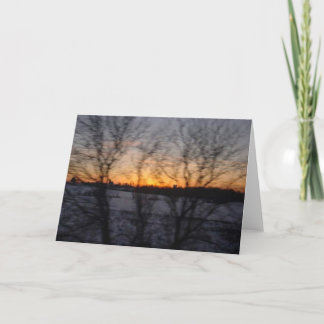 冬の夕日# 3 カード